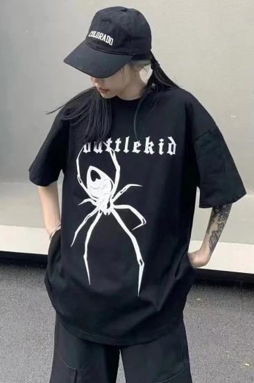 Siyah Unisex Battlefid Spider T-Shirt