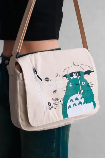Bej My Neighboor Totoro Kanvas Postacı Çanta
