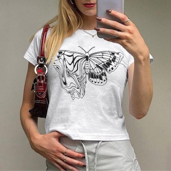 Butterfly Beyaz T-shirt