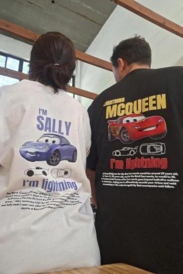 Sally & Mcqueen Sevgili Çift T-Shirt
