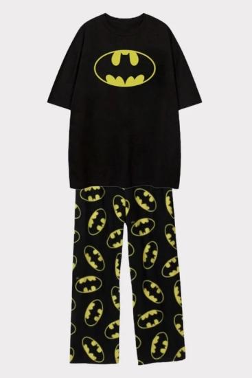 Siyah Batman Symbol T-Shirt Eşofman Altı Takımı