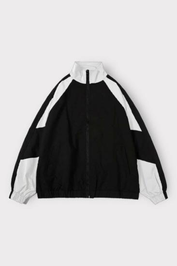 Siyah Beyaz Vintage Paraşüt Ceket